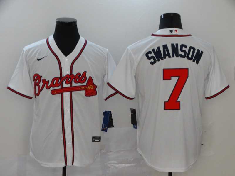 Braves 7 Dansby Swanson White 2020 Nike Cool Base Jersey,We sell and wholesale Braves 7 Dansby Swanson White 2020 Nike Cool Base Jersey on line form chian!